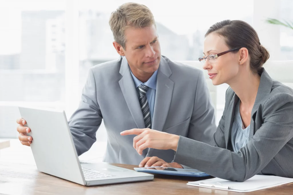 hr consultant discussing next steps with client and best hr solution to start with