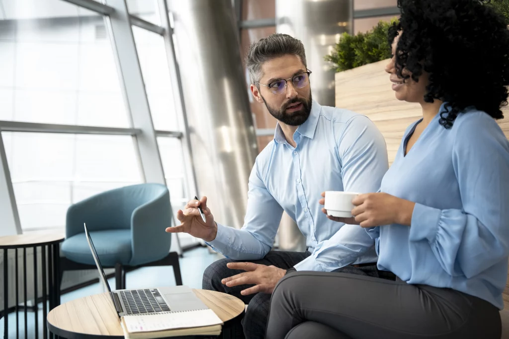 emberscale hr consultant speaking with a client