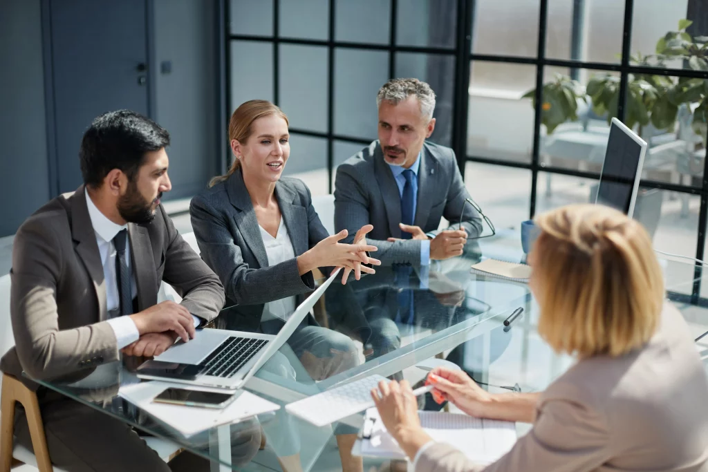 emberscale hr consultant giving hr advice to a client